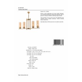Avonni AV-4209-4EY Eskitme Modern Avize