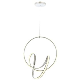 Avonni AV-5260-KB Led Metal 45 cm Krom Kaplama Modern Avize