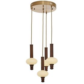 Avonni AV-5299-4ET Eskitme Kaplama Modern Metal Ahşap Avize