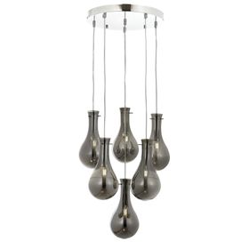 Avonni AV-60092-6KT Krom Kaplama Modern Avize, E14, Metal, Cam, 50CM