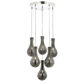 Avonni AV-60092-6KT Krom Kaplama Modern Avize, E14, Metal, Cam, 50CM