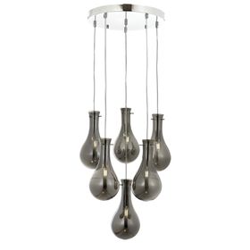 Avonni AV-60092-6KT Krom Kaplama Modern Avize, E14, Metal, Cam, 50CM