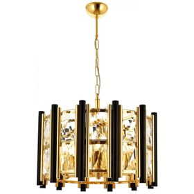 Avonni AV-60099-S50 Sarı/Siyah Kaplama Modern E14 Metal Cam 50cm Avize