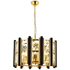 Avonni AV-60099-S50 Sarı/Siyah Kaplama Modern E14 Metal Cam 50cm Avize