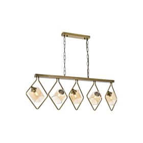 Avonni AV-60103-5EY Eskitme Kaplama Modern E14 Metal Cam 110x20cm Avize