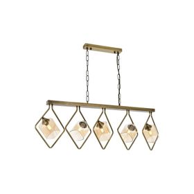 Avonni AV-60103-5EY Eskitme Kaplama Modern E14 Metal Cam 110x20cm Avize