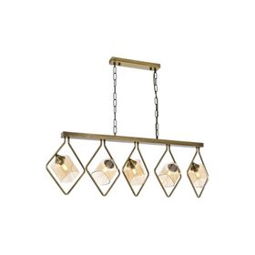 Avonni AV-60103-5EY Eskitme Kaplama Modern E14 Metal Cam 110x20cm Avize