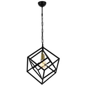 Avonni AV-60117-1BSY Eskitme/Siyah Boyalı Modern E27 Metal 42cm Avize