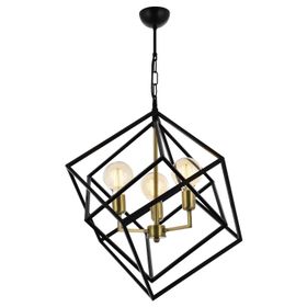 Avonni AV-60117-3BSY Eskitme/Siyah Boyalı Modern E27 Metal 60cm Avize