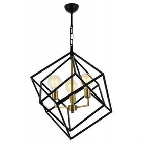 Avonni AV-60117-3BSY Eskitme/Siyah Boyalı Modern E27 Metal 60cm Avize