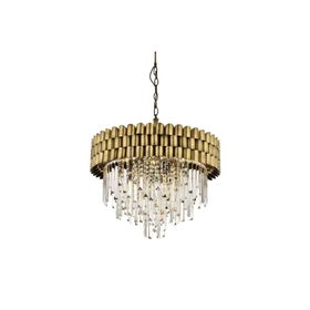 Avonni AV-60122-E60 Eskitme Kaplama Metal Kristal Cam cm Avize