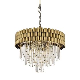 Avonni AV-60122-E60 Eskitme Kaplama Metal Kristal Cam cm Avize