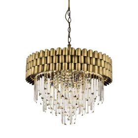 Avonni AV-60122-E60 Eskitme Kaplama Modern E27 Metal Kristal Cam 60cm Avize