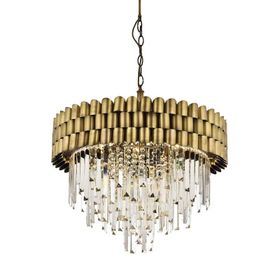 Avonni AV-60122-E60 Eskitme Kaplama Modern E27 Metal Kristal Cam 60cm Avize