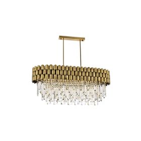 Avonni AV-60122-ELLIPSE Eskitme Kaplama Metal Kristal Cam 80x40 cm Avize