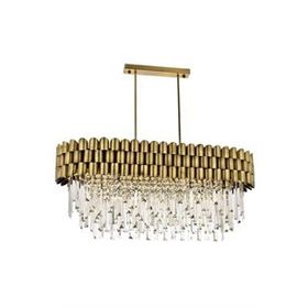 Avonni AV-60122-ELLIPSE Eskitme Kaplama Metal Kristal Cam 80x40 cm Avize