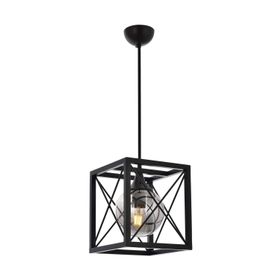 Avonni AV-60127-1BSY Siyah Boyalı Metal Cam 22cm Avize