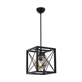 Avonni AV-60127-1BSY Siyah Boyalı Metal Cam 22cm Avize