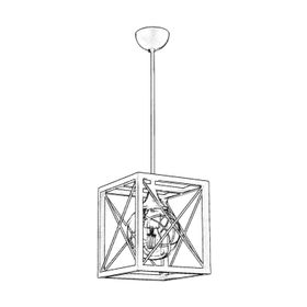 Avonni AV-60127-1BSY Siyah Boyalı Metal Cam 22cm Avize