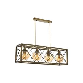 Avonni AV-60127-4EY Eskitme Kaplama Modern E27 Metal Cam 80x22cm Avize