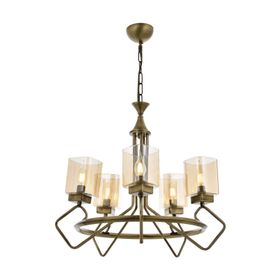 Avonni AV-60135-5E Eskitme Kaplama Modern E14 Metal Cam 70cm Avize