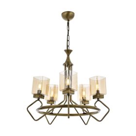 Avonni AV-60135-5E Eskitme Kaplama Modern E14 Metal Cam 70cm Avize