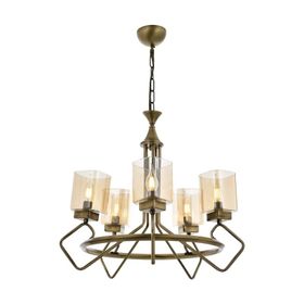 Avonni AV-60135-5E Eskitme Kaplama Modern E14 Metal Cam 70cm Avize