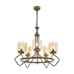 Avonni AV-60135-5E Eskitme Kaplama Modern E14 Metal Cam 70cm Avize