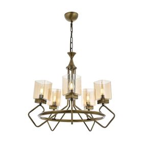Avonni AV-60135-5E Eskitme Kaplama Modern E14 Metal Cam 70cm Avize