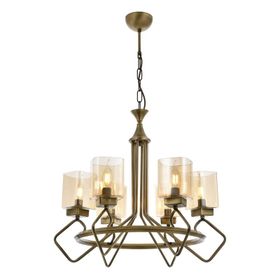 Avonni AV-60135-6E Eskitme Kaplama Modern E14 Metal Cam 70cm Avize