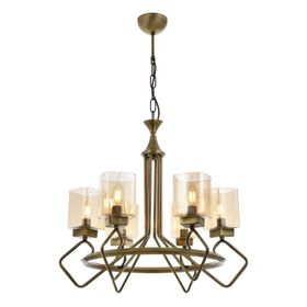 Avonni AV-60135-6E Eskitme Kaplama Modern E14 Metal Cam 70cm Avize
