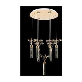 Avonni AV-60148-7ST Sarı Kaplama Modern LED Metal Pleksi 50x50cm Avize
