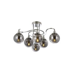 Avonni AV-60156-6K Krom Kaplama Modern E27 Metal Cam 55cm Avize