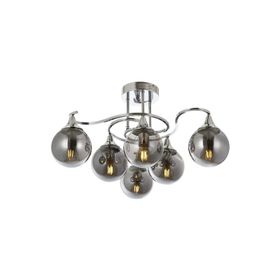 Avonni AV-60156-6K Krom Kaplama Modern E27 Metal Cam 55cm Avize