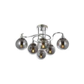 Avonni AV-60156-6K Krom Kaplama Modern E27 Metal Cam 55cm Avize