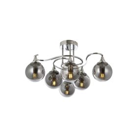 Avonni AV-60156-6K Krom Kaplama Modern E27 Metal Cam 55cm Avize