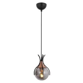 Avonni AV-60161-1BSY Siyah Boyalı Modern E27 Metal Cam 13cm Avize