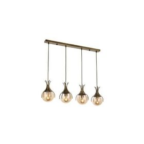 Avonni AV-60161-4EY Eskitme Kaplama Modern E27 Metal Cam 70x13cm Avize