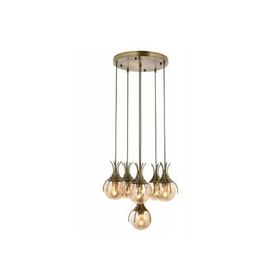 Avonni AV-60161-6ET Eskitme Kaplama Modern E27 Metal Cam 50cm Avize