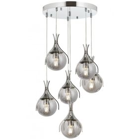 Avonni AV-60161-6KT Krom Kaplama 50 cm Modern Avize
