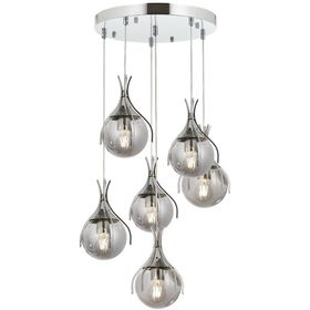 Avonni AV-60161-6KT Krom Kaplama 50 cm Modern Avize