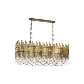 Avonni AV-60162-E100X35 Eskitme Kaplama Modern E27 Metal Kristal 100x35cm Avize