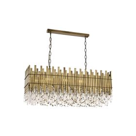 Avonni AV-60162-E100X35 Eskitme Kaplama Modern E27 Metal Kristal 100x35cm Avize