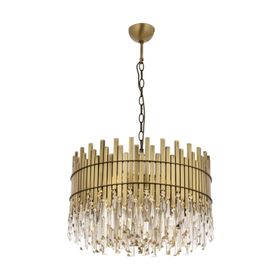 Avonni AV-60162-E60 Eskitme Kaplama Metal Kristal cm Avize