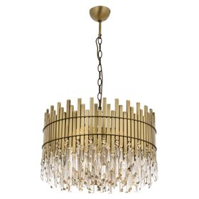 Avonni AV-60162-E60 Eskitme Kaplama Metal Kristal cm Avize
