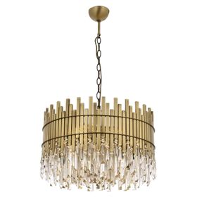Avonni AV-60162-E60 Eskitme Kaplama Metal Kristal cm Avize