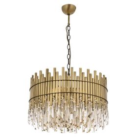 Avonni AV-60162-E60 Eskitme Kaplama Metal Kristal cm Avize