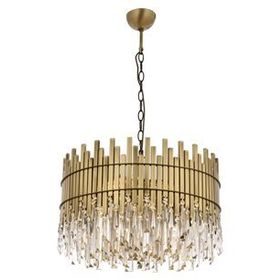 Avonni AV-60162-E60 Eskitme Kaplama Metal Kristal cm Avize