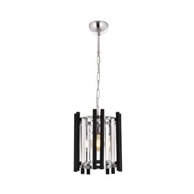 Avonni AV-60186-1K Krom/Siyah Kaplama Modern E27 Metal Cam 25cm Avize