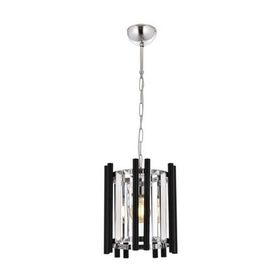 Avonni AV-60186-1K Krom/Siyah Kaplama Modern E27 Metal Cam 25cm Avize